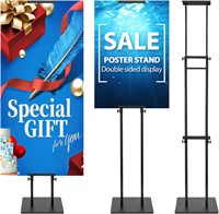 Pedestal Poster Sign Stand  Adjustable  80  Black