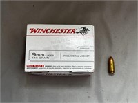 100 WINCHESTER 9 MM FMJ CARTRIDGES