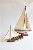 Collection of Decorative Wooden Sail Boats
