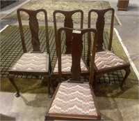 Four 20th Century Queen Anne Side Chairs