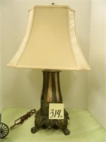 Newer Style Purple Slag Table Lamp with Shade