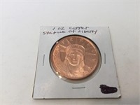 Statue of liberty 1 ounce copper bullion