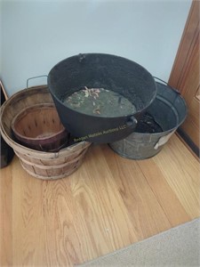 Cast Iron Pot Basket And Bucket