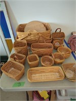 14. Longaberger Baskets And Lids As Shown