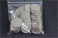 Bag Lot - Nickels (43-V Nickels, 2-Buffalo Nickels