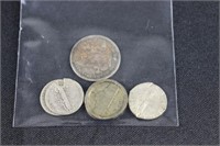 Bag Lot - Misc. Cull Silver Coins (1 Barber Quarte