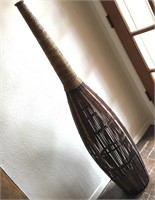 5 Foot African Cane Floor Vase