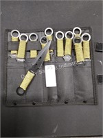 11pc knife throwing set with case (display area)