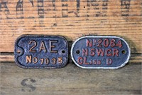2AE Plate and NSW GR 2064 Bogie Plates