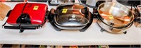 George Foreman Machine; Oster Electric Skillet;