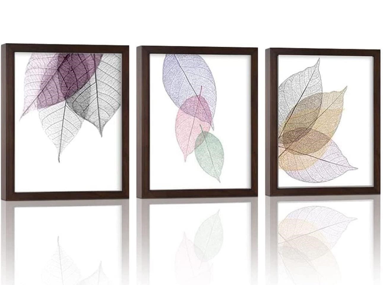 ($39) CHDITB Framed Macro Leaves Texture Art