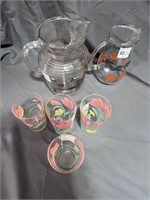 (2) Water Pitchers & Glasses