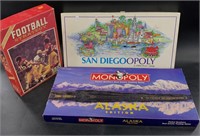 3 Board Games: Alaska Monopoly, San Diegopoly, etc