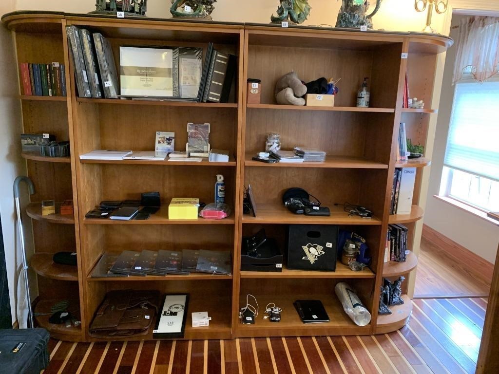 WALL UNIT AS PICTURED PLUS ONE OTHER CABINET W/