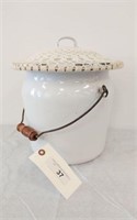 ENAMEL WARE BUCKET AND LID