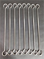 8 Double Hook End Metal Rods