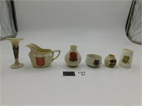 LOT OF 6 ENGLISH CREST WARE