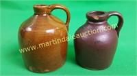 Miniature Crockery Jugs - Brown Stoneware Jugs