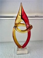 Multi Color Glass Art Sculpture