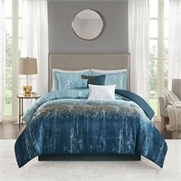 Cali-King Comforter Set Blue-Madison Park $149