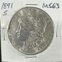 1891-S Silver Morgan Dollar MS