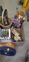 Lot of baskets and home decor