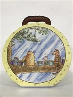 Winnie the Pooh hat box suitcase w/ leather handle