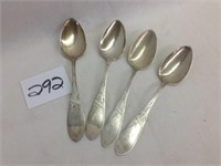 4 Coin Silver Serving Spoons