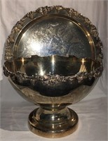 Silver Plate Punch Bowl And Under Tray