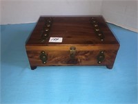 Small wooden box with misc