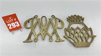 1950 Brass Trivets (2)