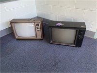 (2) Retro Color TVs