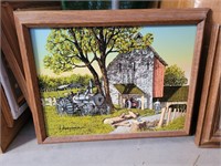 ART #11 BY HARGROVE, BARN & TRACTOR, SIGNED