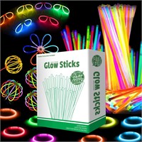 204 PCS 8 Inch Glow Sticks Set  Party Supplies