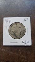 US - 1904 Coin fifty cent