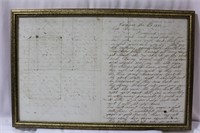 A Framed Letter - 1853