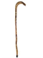 Varnished Rawhide / Animal Material Crooked Cane