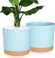 QCQHDU 12in Plant Pots Set  Indoor/Outdoor