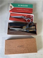 Singer Pinking Shears & Gingher Sewing Scissors