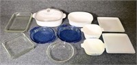 12pc Lot - Baking & Serving Dishes