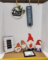 Wooden Gnomes & Inspirational Wall Decor