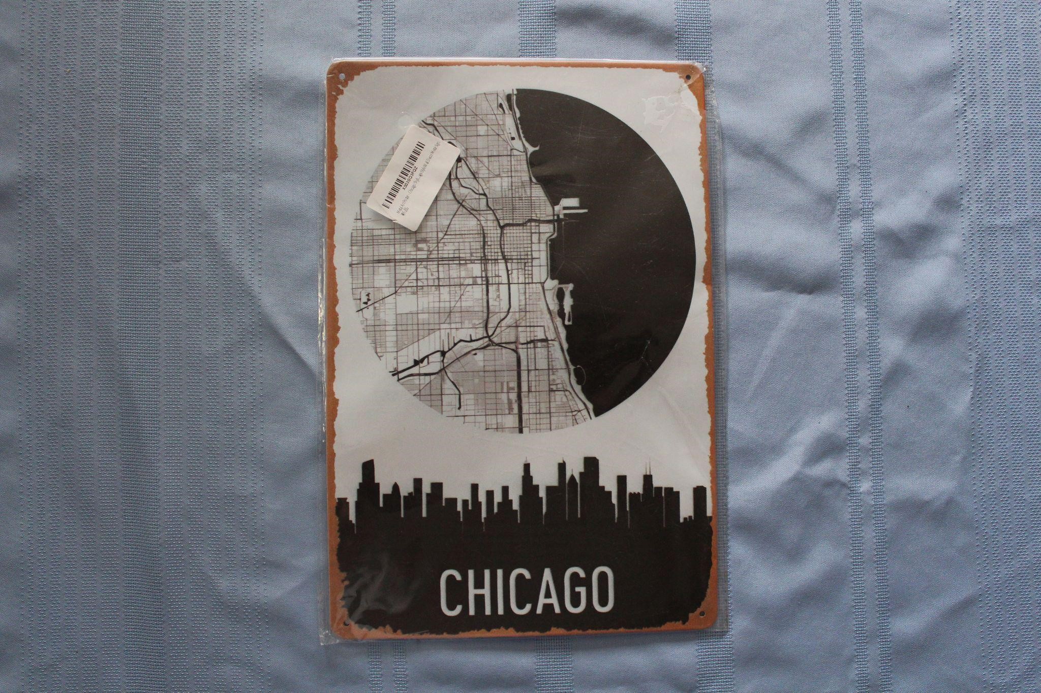 Retro Tin Sign: Chicago