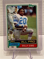 Billy Sims ROOKIE Card