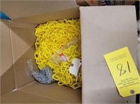 TWO BOXES PLASTIC CHAIN, SAFETY YELLOW