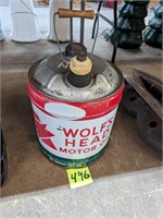 Wolf's Head 5 Gallon Motor Oil Can