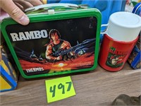 Vintage Rambo Lunchbox with Thermos