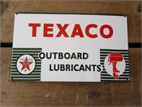 Texaco Outboard Lubricants Porcelain Sign