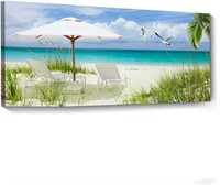 GUMEYJIA Beach Canvas Wall Art - 20x40 Inch