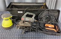 T3 4pc Power tools: Ryobi Sander, Rotozip, Jigsaw,