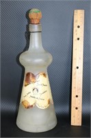 VIntage Satin Glass Liquor Bottle